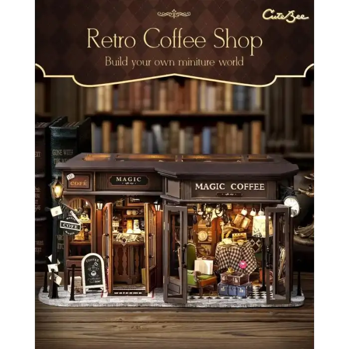 CUTEBEE DIY Ahşap Dollhouse ve Minyatür Mobilya