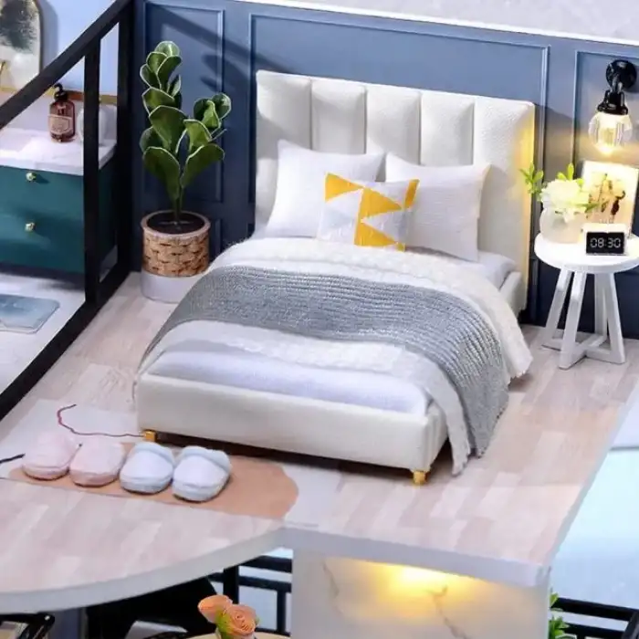 CUTEBEE DIY Ahşap Dollhouse ve Minyatür Mobilya