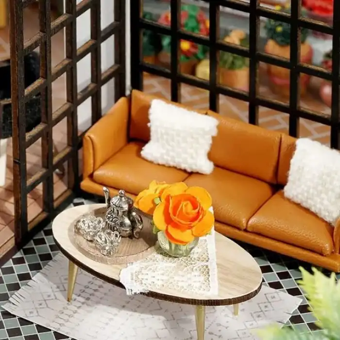 CUTEBEE DIY Ahşap Dollhouse ve Minyatür Mobilya