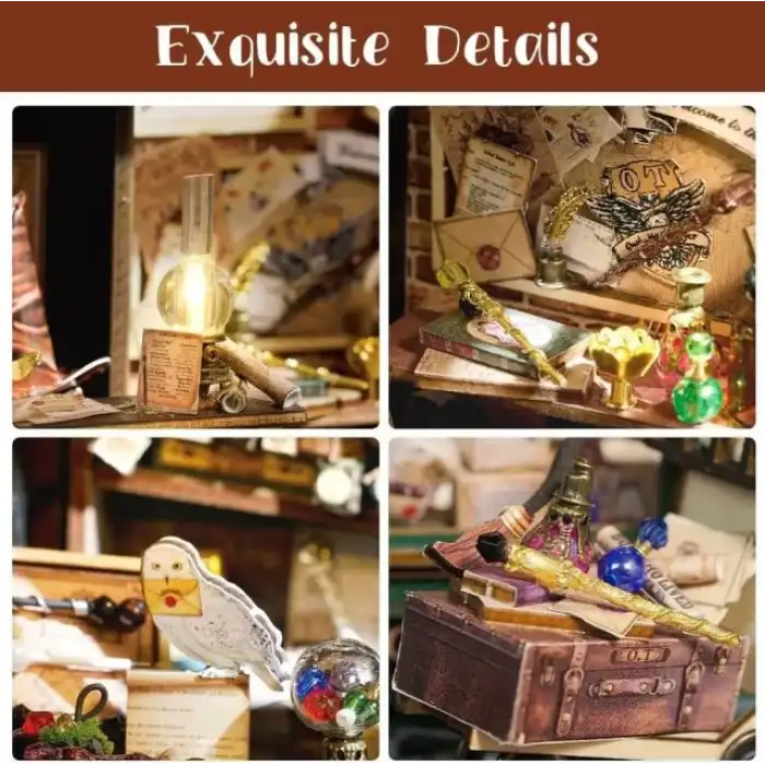 CUTEBEE DIY Oyuncak Ev Seti Artı Toz Geçirmez ve Müzik Hareketi