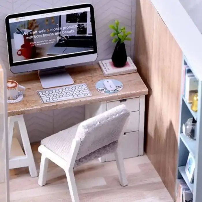 CUTEBEE DIY Ahşap Dollhouse ve Minyatür Mobilya