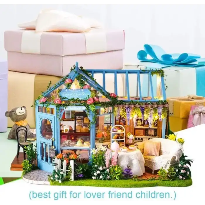 CUTEBEE DIY Ahşap Dollhouse ve Minyatür Mobilya