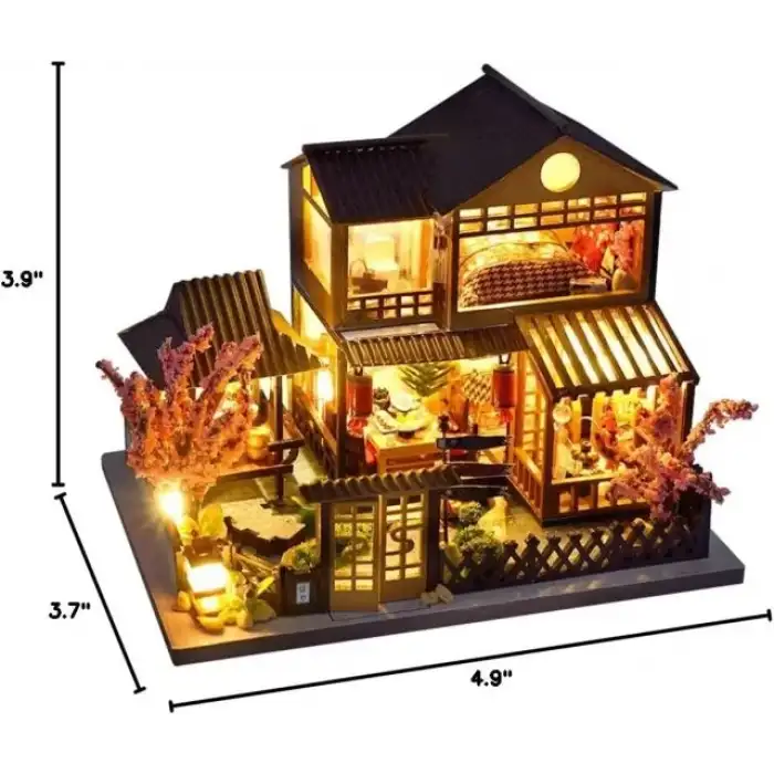 CUTEBEE DIY Oyuncak Ev Seti Artı Toz Geçirmez ve Müzik Hareketi
