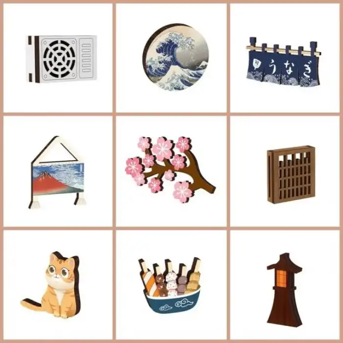 CUTEBEE DIY Ahşap Minyatür Ev Seti Kitaplık