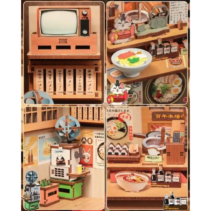 CUTEBEE DIY Ahşap Minyatür Ev Seti Kitaplık