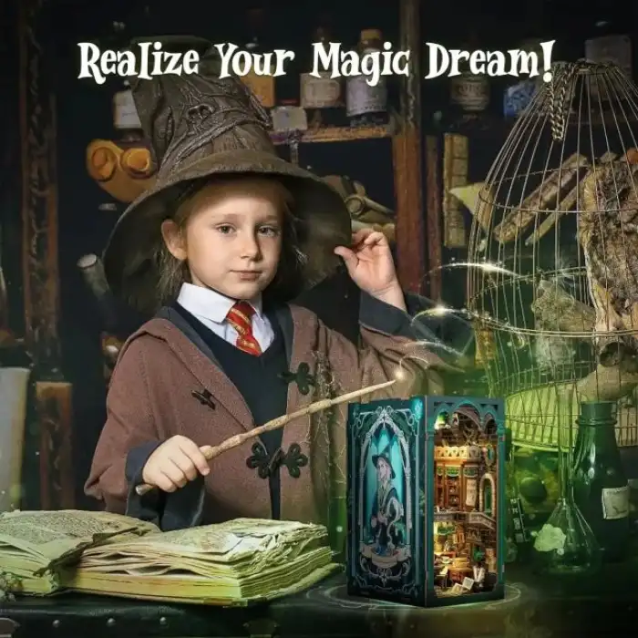 CUTEBEE DIY Dollhouse Kitaplık Hayvan Partisi Rave