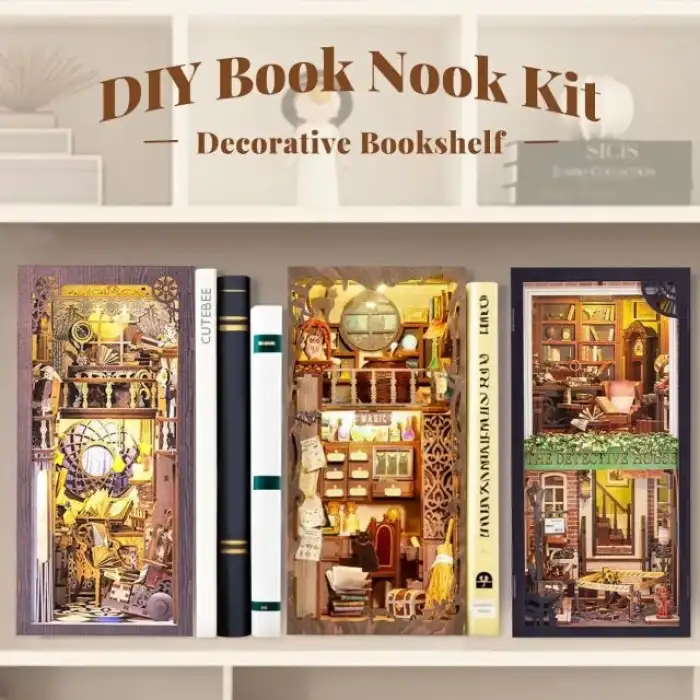 CUTEBEE DIY Dollhouse Kitaplık Hayvan Partisi Rave