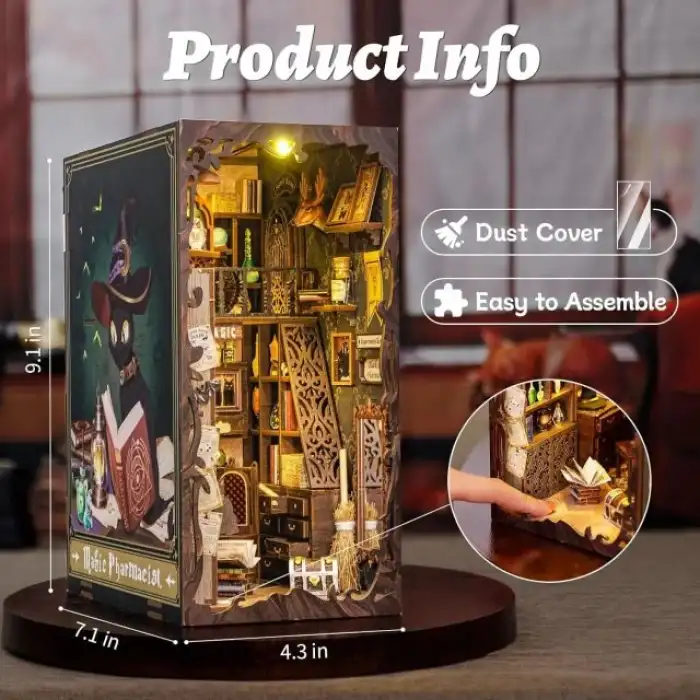 CUTEBEE DIY Dollhouse Kitaplık Hayvan Partisi Rave