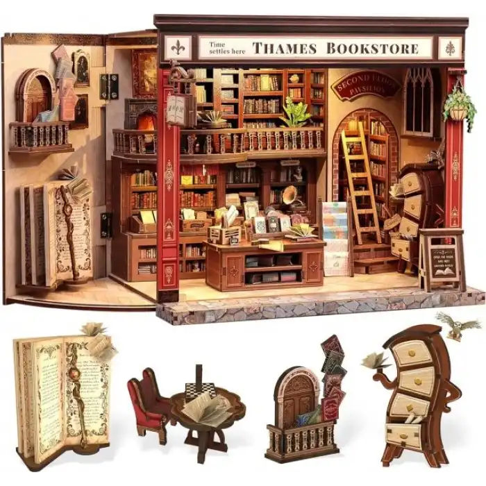 CUTEBEE DIY Kitap Köşesi Seti Toz Kapaklı