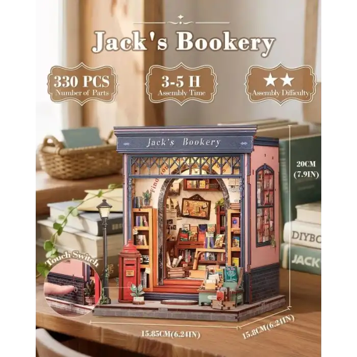 CUTEBEE DIY Kitap Köşesi Seti Toz Kapaklı