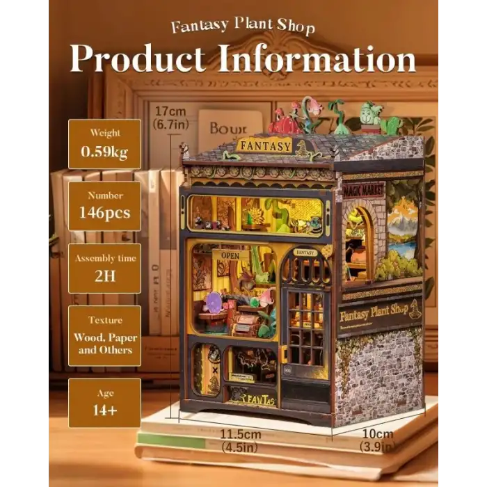 CUTEBEE DIY Kitap Köşesi Seti Toz Kapaklı