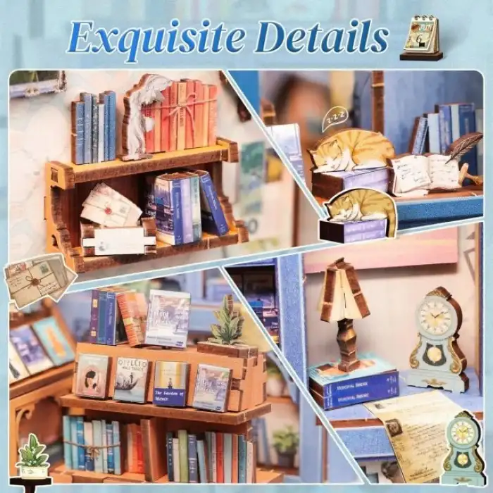 CUTEBEE DIY Kitap Köşesi Seti Toz Kapaklı