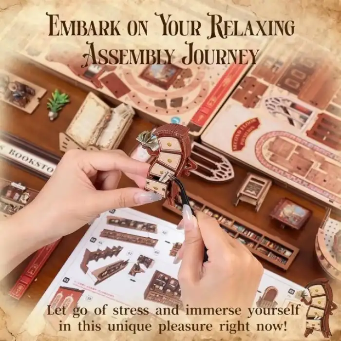 CUTEBEE DIY Kitap Köşesi Seti Toz Kapaklı