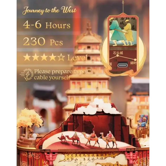 CUTEBEE Toz Kapaklı DIY Kitap Köşesi Seti - Su Dongponun Hayatı