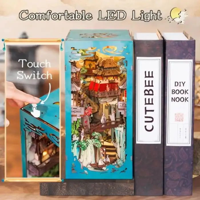 CUTEBEE DIY Oyuncak Ev Kitaplığı - Sakura Ağacının Altında