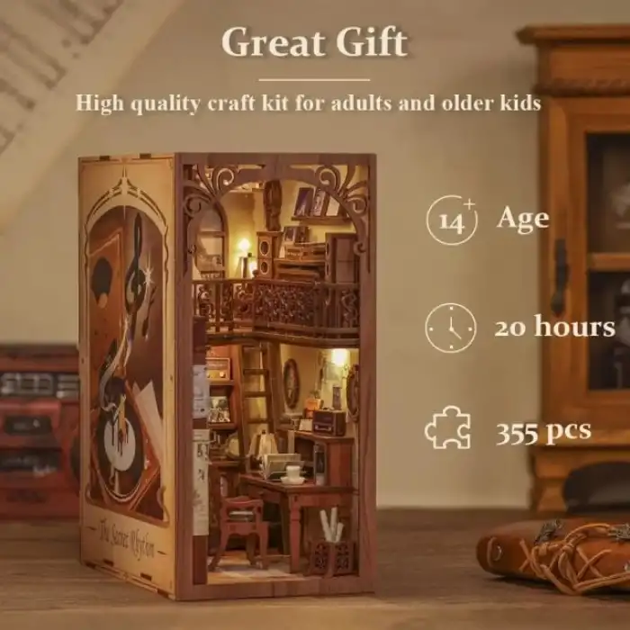 CUTEBEE DIY Oyuncak Ev Kitaplığı - Sakura Ağacının Altında