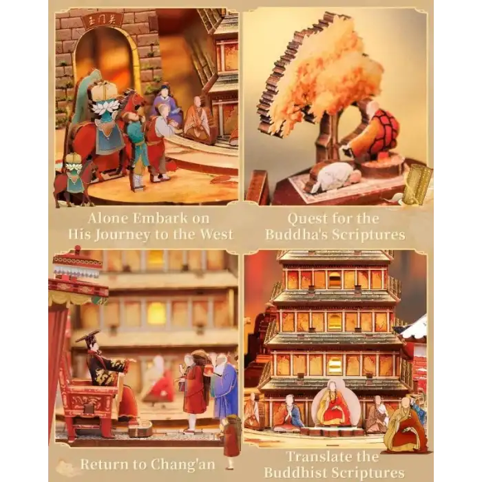 CUTEBEE Toz Kapaklı DIY Kitap Köşesi Seti - Su Dongponun Hayatı