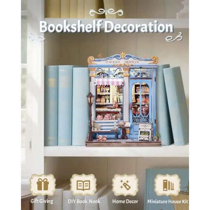 CUTEBEE DIY Kitap Köşesi Seti Toz Kapaklı