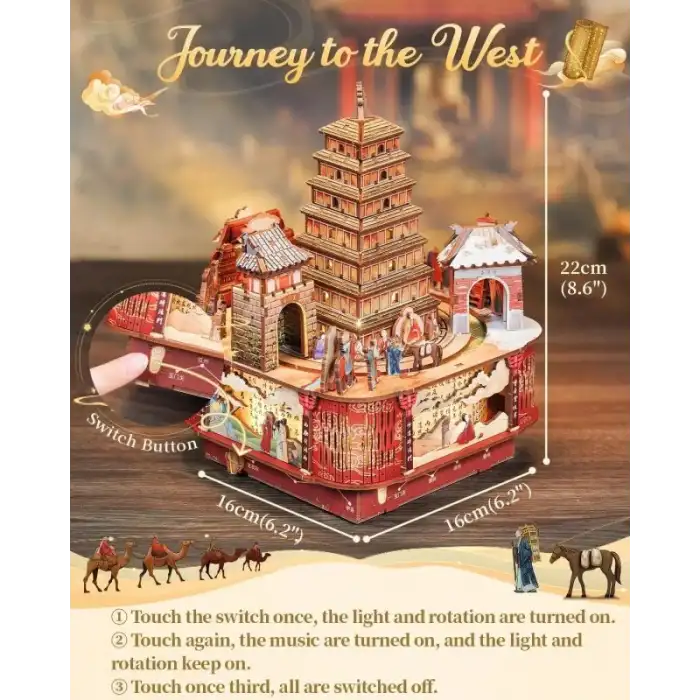 CUTEBEE Toz Kapaklı DIY Kitap Köşesi Seti - Su Dongponun Hayatı