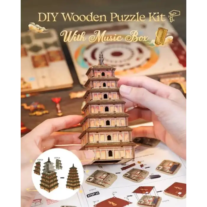 CUTEBEE Toz Kapaklı DIY Kitap Köşesi Seti - Su Dongponun Hayatı