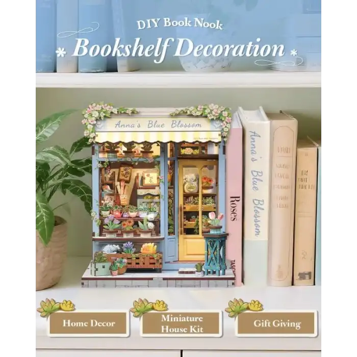 CUTEBEE DIY Kitap Köşesi Seti Toz Kapaklı