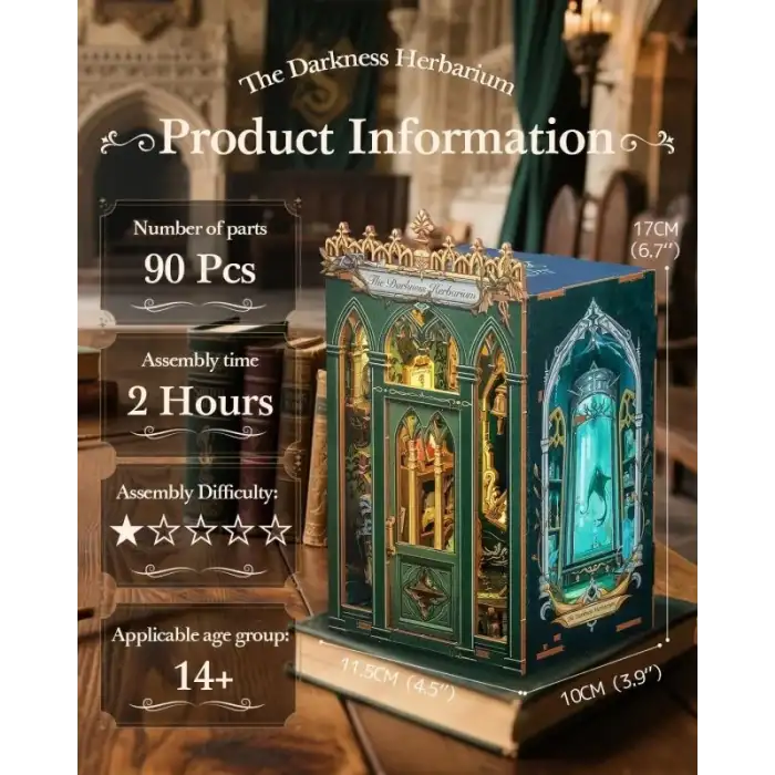 CUTEBEE DIY Kitap Köşesi Seti Toz Kapaklı