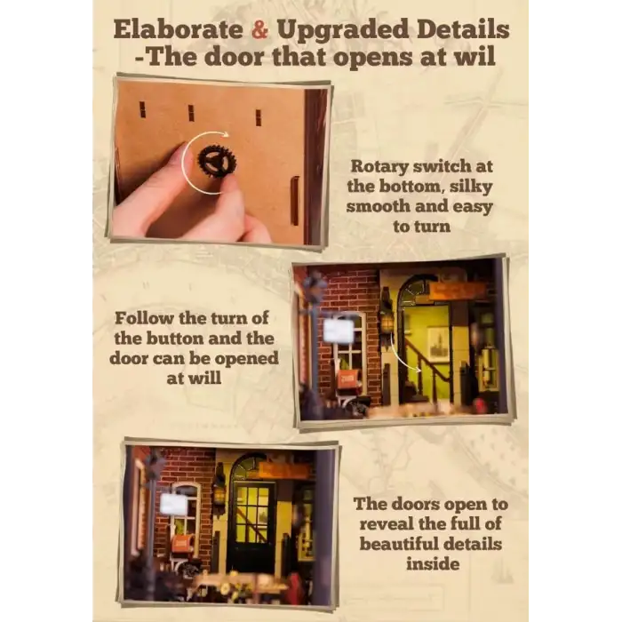 CUTEBEE Toz Kapaklı DIY Kitap Köşesi Seti - Su Dongponun Hayatı