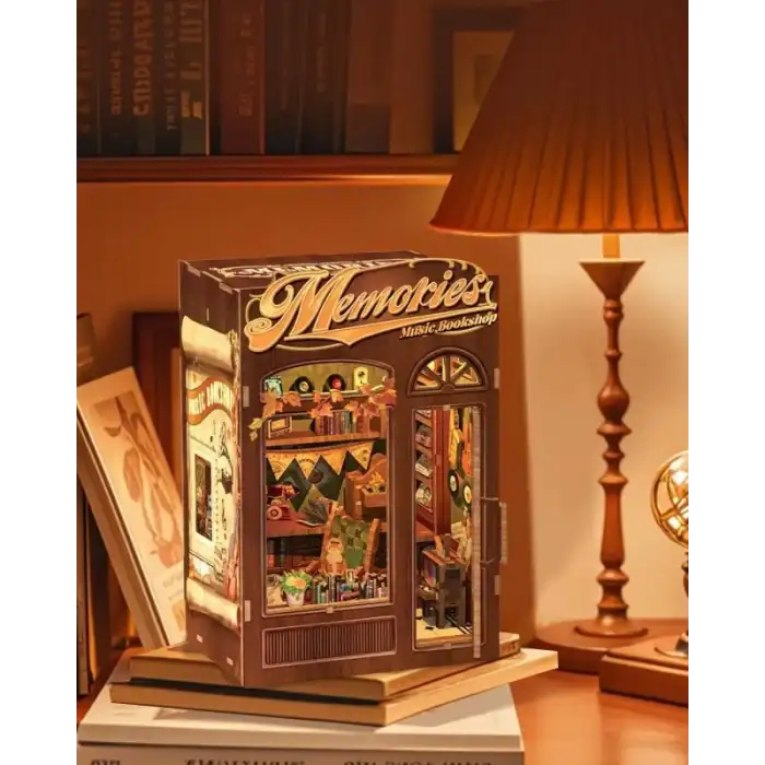 CUTEBEE DIY Ahşap Minyatür Ev Seti Kitaplık