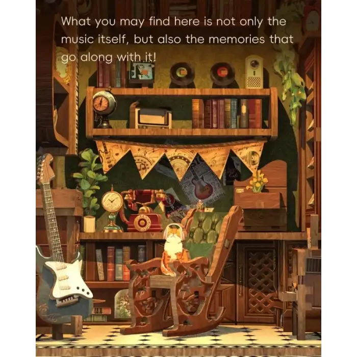 CUTEBEE DIY Ahşap Minyatür Ev Seti Kitaplık