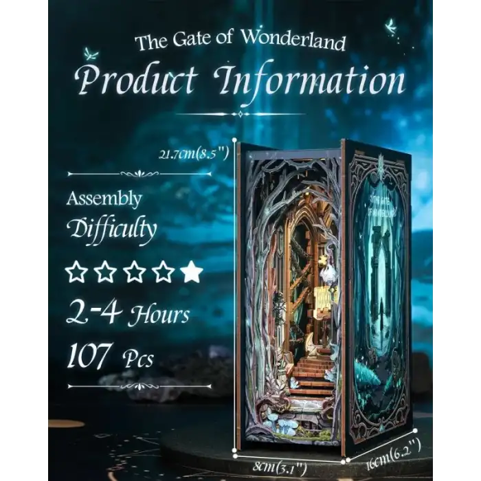 CUTEBEE DIY Kitap Köşesi Seti Toz Kapaklı