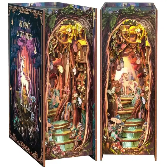 CUTEBEE Toz Kapaklı DIY Kitaplık Seti - Büyükbabanın Antika Dükkanı