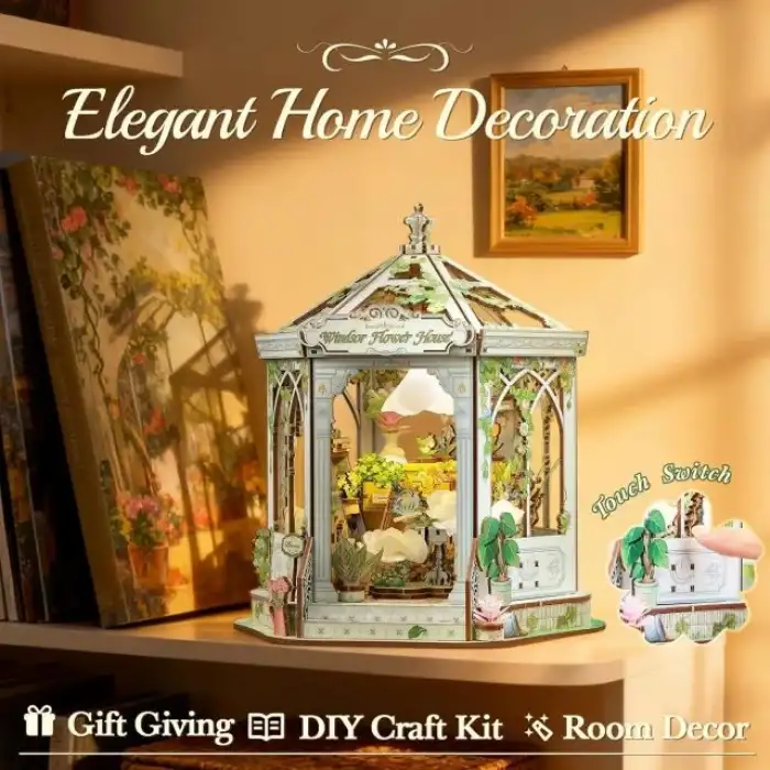 CUTEBEE Toz Kapaklı DIY Kitaplık Seti - Büyükbabanın Antika Dükkanı