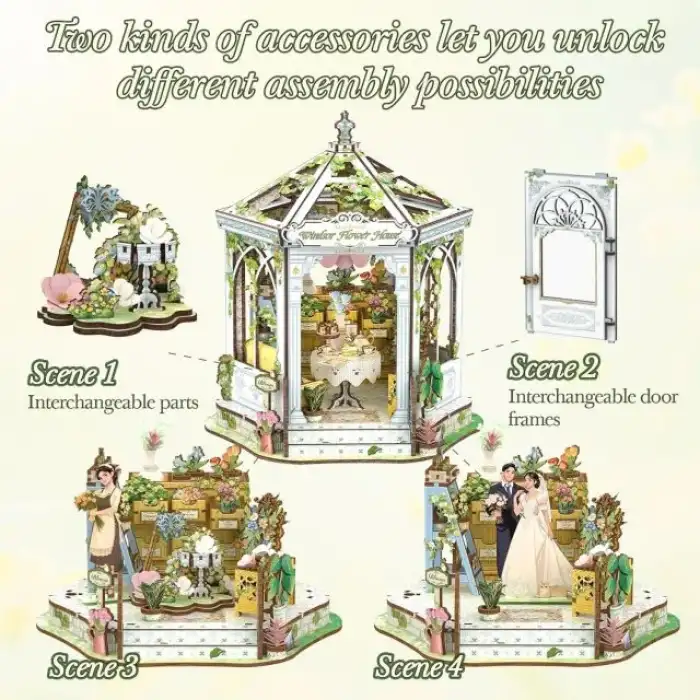 CUTEBEE Toz Kapaklı DIY Kitaplık Seti - Büyükbabanın Antika Dükkanı