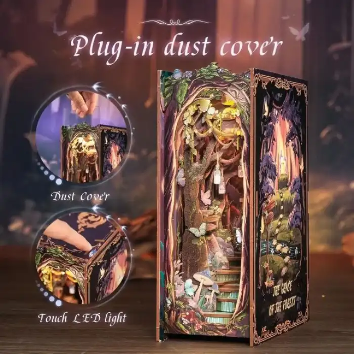 CUTEBEE Toz Kapaklı DIY Kitaplık Seti - Büyükbabanın Antika Dükkanı