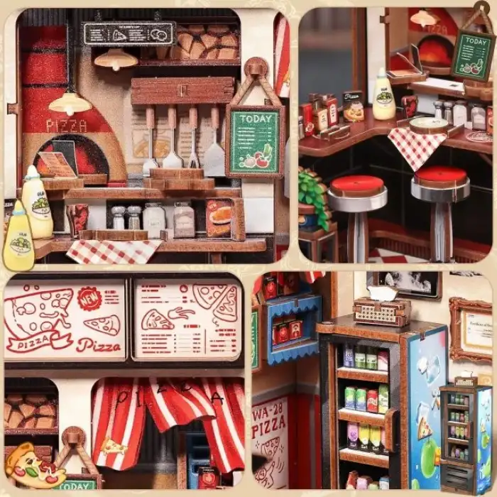 CUTEBEE Toz Kapaklı DIY Kitaplık Seti - Büyükbabanın Antika Dükkanı