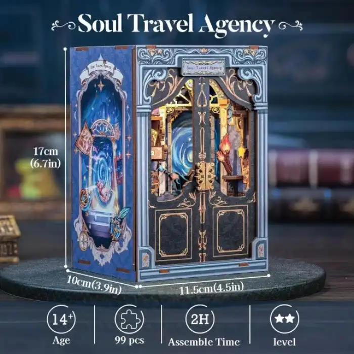 CUTEBEE Toz Kapaklı DIY Kitaplık Seti - Büyükbabanın Antika Dükkanı