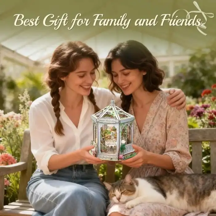 CUTEBEE Toz Kapaklı DIY Kitaplık Seti - Büyükbabanın Antika Dükkanı