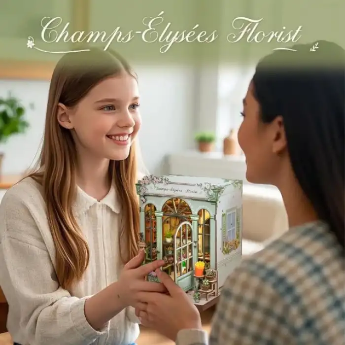 CUTEBEE Toz Kapaklı DIY Kitaplık Seti - Büyükbabanın Antika Dükkanı