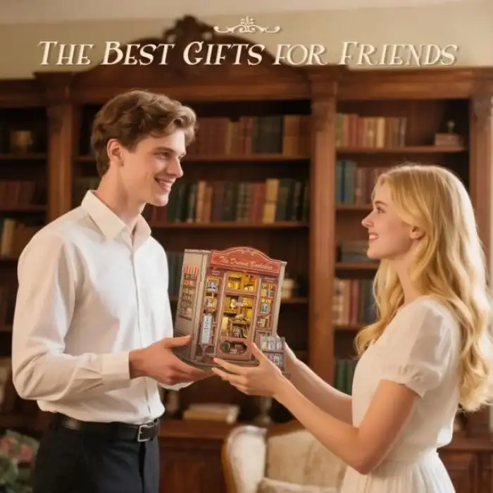 CUTEBEE Toz Kapaklı DIY Kitaplık Seti - Büyükbabanın Antika Dükkanı