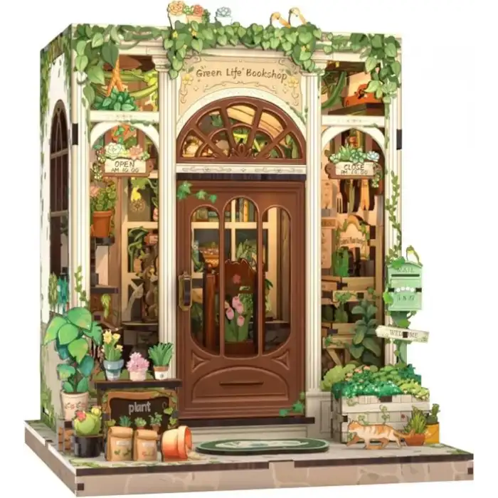 CUTEBEE Toz Kapaklı DIY Kitaplık Seti - Büyükbabanın Antika Dükkanı