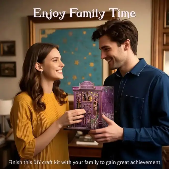 CUTEBEE Toz Kapaklı DIY Kitaplık Seti - Büyükbabanın Antika Dükkanı