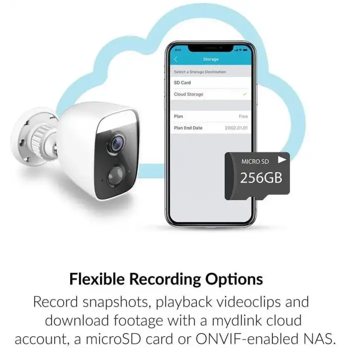 D-Link Dış Mekan Güvenlik Spot Işığı WiFi Kamera