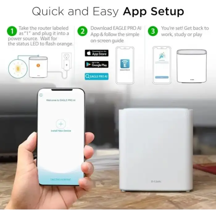 D-Link Eagle Pro AI AX3200 Mesh WiFi 6 Sistem (M32/2) - 2 Paket