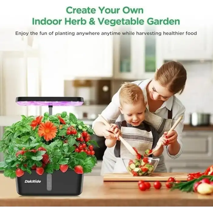 DakRide Mini Hidroponik Yetiştirme Sistemi, LED Büyüme Işığı