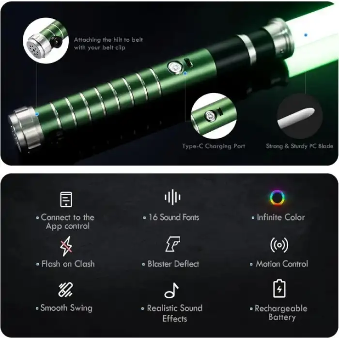 DAMIENSABER Yeşil Işın Kılıcı