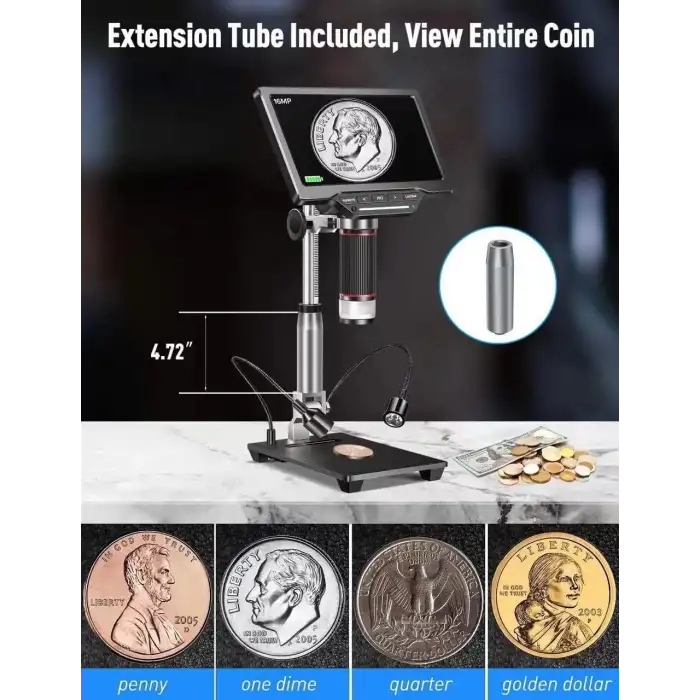 Dcorn 10 Inc HDMI LCD Dijital Mikroskop 1500X - 16MP Kamera Sensörlü