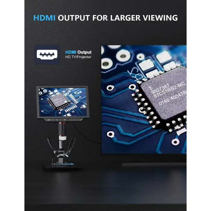 Dcorn 4K Dijital Mikroskop - 2000X Büyütme 8 Inc - 52MP