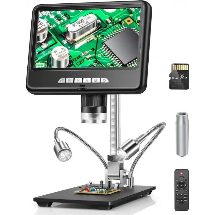 Dcorn 7 Inc 24MP LCD Dijital HDMI Mikroskop 2K -1200X