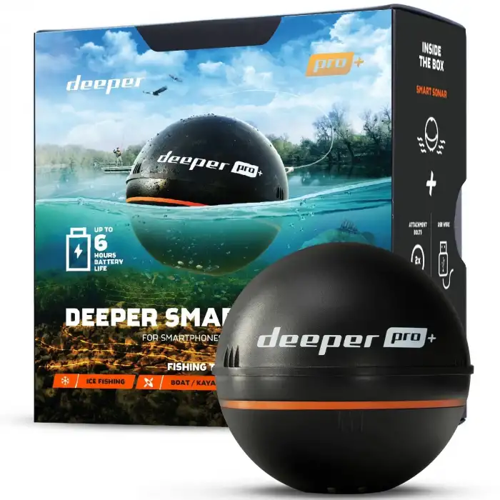 Deeper PRO+ Akıllı Sonar Yayınlanabilir ve Taşınabilir WiFi Balık Bulucu
