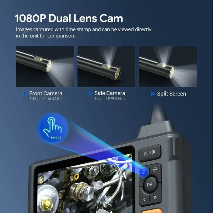 DEPSTECH 5 IPS Ekranlı 1080P Çift Lensli Endoskop Kamera - 5m